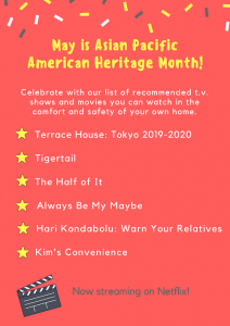 Asian Pacific American Heritage Month Movie list